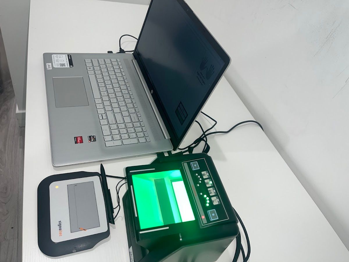 Fingerprinting equipment used by JAVS Fingerprints